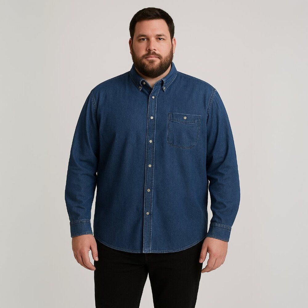 (EUC) Sedgefield Dark Blue Denim Shirt 100% Cotton Size XXL Americana Western